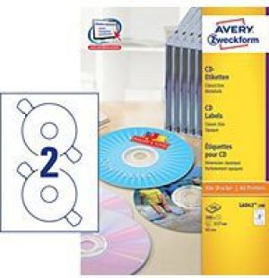 Avery Zweckform Etykiety na CD 117mm 100 arkuszy (L6043-100) 1