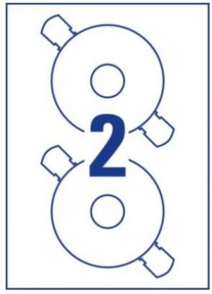 Avery Zweckform Etykiety na płyty CD 117mm 25 arkuszy (L6015-25) 2