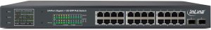 Switch InLine InLine PoE+ Gigabit Network Switch 24 Portowy, 1GBit/s, 2x SFP, 48,26cm (19", mocowanie), Metal, z wyświetlaczem, 420W 8