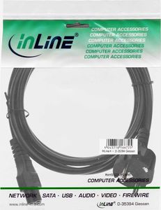 Kabel zasilający InLine InLine Kabel zasilający typu F niemiecki do "" Myszki Miki "" Wtyk notebooka czarny 0,3m 2