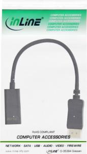Adapter AV InLine DisplayPort - HDMI czarny (17198C) 2