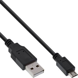 Kabel USB InLine USB-A - microUSB 1 m Czarny (S-31710) 1