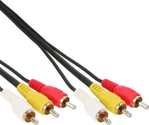 Kabel InLine RCA (Cinch) x3 - RCA (Cinch) x3 10m czarny (89610) 1