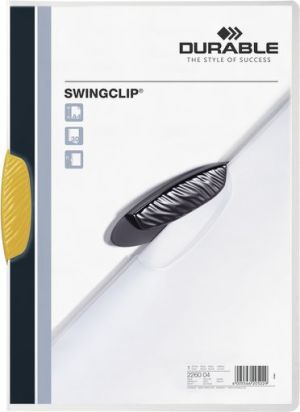 Durable Skoroszyt Swingclip Zaciskowy A4 / 30 kartek Żółty 1