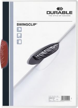 Durable Skoroszyt Swingclip Zaciskowy A4 / 30 kartek Czerwony 1