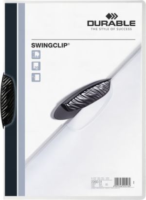 Durable Skoroszyt Swingclip Zaciskowy A4 / 30 kartek Czarny 1