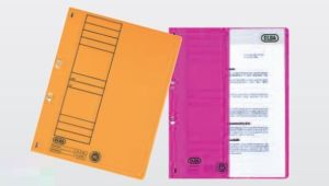 Elba Skoroszyt kartonowy oczkowy, A4, pełny, kremowy (EB5152) 2