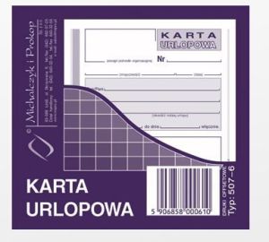 Michalczyk & Prokop Karta urlopowa 2/3 A6 40kartek (507-6) 1