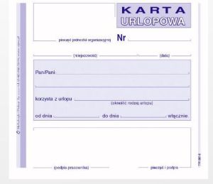 Michalczyk & Prokop Karta urlopowa 2/3 A6 40kartek (507-6) 2