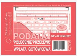 Michalczyk & Prokop Polecenie przelewu 4 odcinkowe A6 80 kartek (476-5) 1