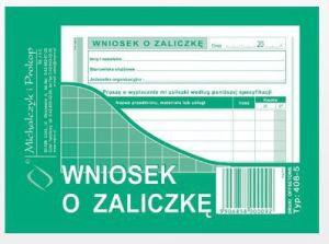 Michalczyk & Prokop Wniosek o zaliczkę A6 40 kartek (408-5) 1