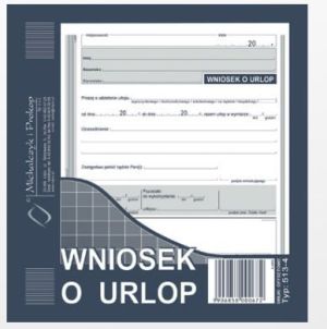 Michalczyk & Prokop Wniosek o urlop 2/3 A5 40 kartek (513-4) 1
