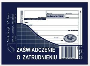 Michalczyk & Prokop Zaświadczenie o zatrudnieniu A6 80 kartek (502-5) 1
