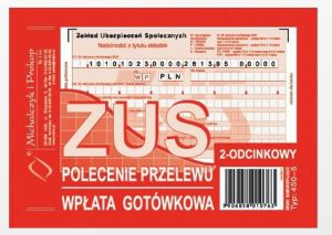 Michalczyk & Prokop Zlecenie przelewu ZUS A6 80 kartek (450-5) 1