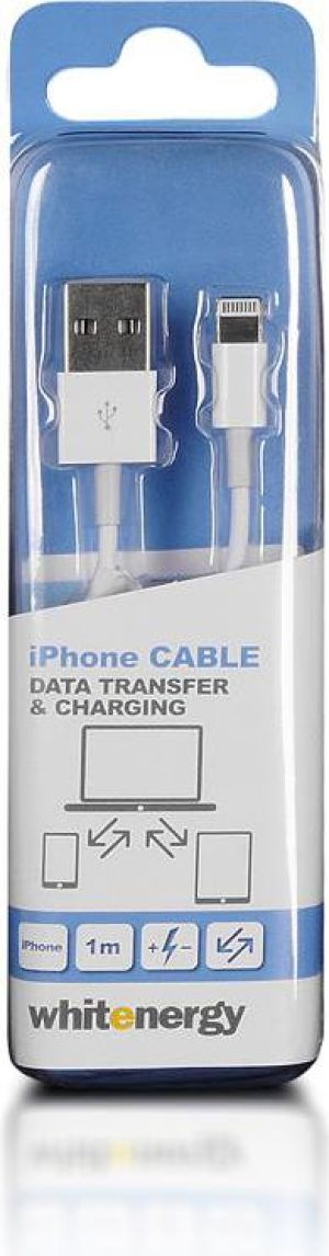 Kabel USB Whitenergy USB-A - 1 m Biały (09980) 2