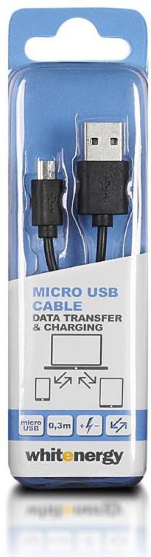 Kabel USB Whitenergy USB-A - microUSB 0.3 m Czarny (09967) 2