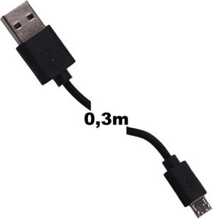 Kabel USB Whitenergy USB-A - microUSB 0.3 m Czarny (09967) 3