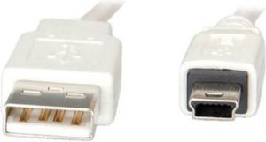 Kabel USB Value USB-A - miniUSB 1.8 m Biały (11.99.8718-20) 1