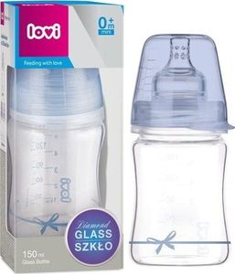 Lovi Butelka szklana Diamond Glass 150 ml Baby Shower Boy Lovi 1