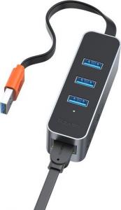 HUB USB Baseus 1x RJ-45 + 3x USB-A 3.0 (CAHUB-AH0G) 2