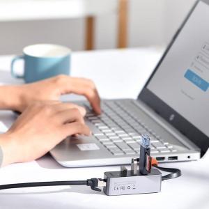 HUB USB Baseus 1x RJ-45 + 3x USB-A 3.0 (CAHUB-AH0G) 8