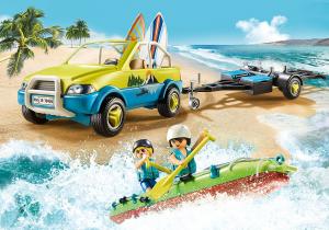 Playmobil Auto z przyczepką na kanu (70436) 3