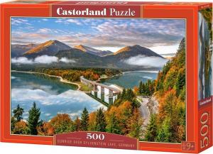 Castorland Puzzle 500 Wschód słońca nad jeziorem Sylvenstein 1