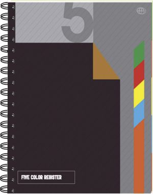 Interdruk Kołonotatnik w kratkę A4 z kolorowymi registrami 100 kartek 1