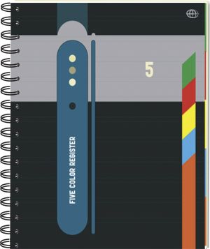 Interdruk Kołonotatnik w kratkę B5 z kolorowymi registrami 100 kartek 1