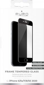 Puro Szkło hartowane PURO Frame Tempered Glass Apple iPhone SE 2020/8/7 (czarna ramka) 2