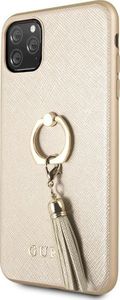 Guess Etui Guess GUHCN65RSSABE Apple iPhone 11 Pro Max beige/beżowy hard case Saffiano with ring stand 2