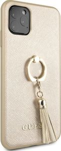 Guess Etui Guess GUHCN65RSSABE Apple iPhone 11 Pro Max beige/beżowy hard case Saffiano with ring stand 3