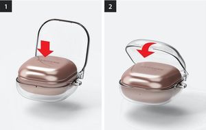 Ringke Etui ochronne Hinge do Samsung Galaxy Buds Live Clear przezroczyste 5