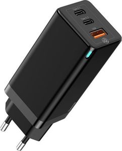 Ładowarka Baseus GaN C+C+A 1x USB-A 2x USB-C 4 A (BSU1624BLK) 3