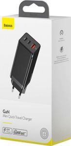 Ładowarka Baseus GaN C+C+A 1x USB-A 2x USB-C 4 A (BSU1624BLK) 6