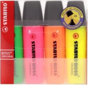 Stabilo Zakreślacz BOSS 4szt. mix kolorów (70/4) 2