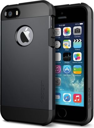 Spigen Etui Tough Armor Black do iPhone 5/5S (tough armor black 5) 1