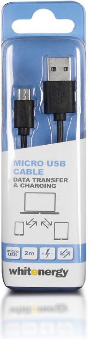 Kabel USB Whitenergy USB-A - microUSB 2 m Czarny (09969) 1