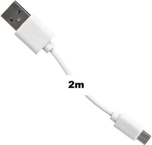 Kabel USB Whitenergy USB-A - microUSB 2 m Biały (09970) 3