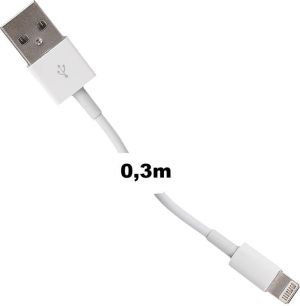 Kabel USB Whitenergy USB-A - 0.3 m Biały (09978) 3