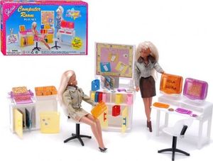 EduCORE Gabinet biuro OFFICE pokój komputerowy meble dla Barbie 1