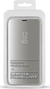 Etui Clear View Samsung Note 20 N980 srebrny/silver 2