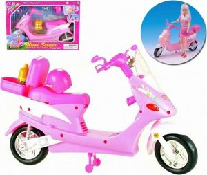 EduCORE Motor duży skuter bagażnik kask dla lalki Barbie 1