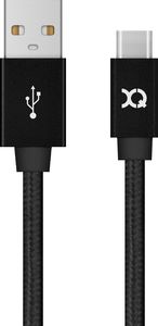 Kabel USB Xqisit USB-A - USB-C 1.8 m Czarny (112200) 1