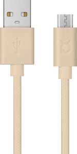 Kabel USB Xqisit XQISIT Cotton Cable microUSB to USB A 180cm 1