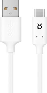 Kabel USB Xqisit USB-A - USB-C 1 m Biały 1