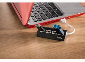 HUB USB Hama 4x USB-A 2.0 (000121770000) 3