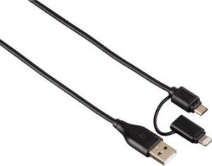 Kabel USB Hama 2W1 MICRO USB B / LIGHTNING 1,2M (000545660000) 1