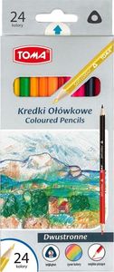 Toma Kredki ołówkowe dwustronne 24 kolory (382669) 1
