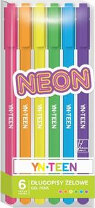 Interdruk Długopis żelowy 6 kolorów Neon YN TEEN 1